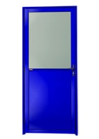 Porta Meio Vidro Lambri Alumínio Azul Direita 210x80x4,6cm Super 25