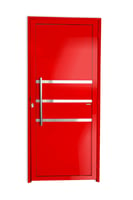 Porta Lambri e Friso Alumínio Vermelho Esquerda 210x80x4,6cm Super 25