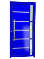 Porta Lambri e Friso e Visor Alumínio Azul Esquerda 210x100x4,6cm Miraggio