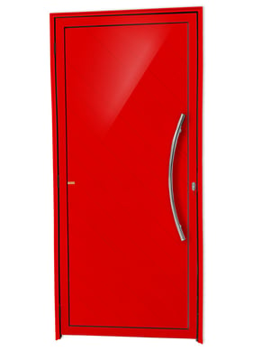 Porta Lambri Puxador Alumnio Vermelho Direita 210x90x4,6cm Savana
