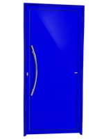 Porta Lambri Puxador Alumínio Azul Esquerda 210x100x4,6cm Savana