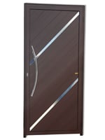 Porta Lambri e Friso Alumínio Corten Esquerda 210x100x4,6cm Duna