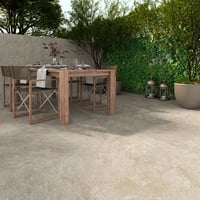 Piso Porcelanato Rústico Retificado Bege Externo 60x60cm Pietra Di Vesale Sabbia Biancogres Caixa 2,2m²