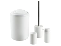 Kit de Acessórios para Banheiro 4 peças em Plástico Branco