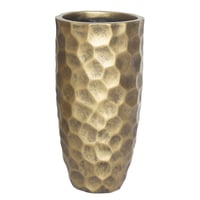 Vaso de Fibra Vidro Dourado 23x46cm Just Home Collection