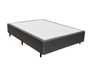 Base Cama Box Casal Herval - 28x138x188 Cinza Black