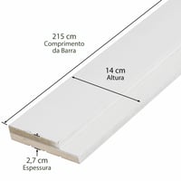 Batente Em Mdf Ultra Laca Branco 14cm Casablanca