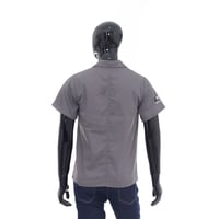 Camisa Manga Curta Profissional Cinza M PF2 Confecções