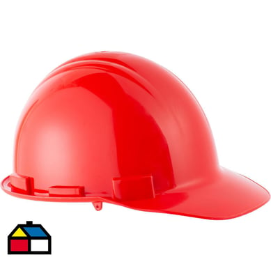 Casco de seguridad con roller rojo