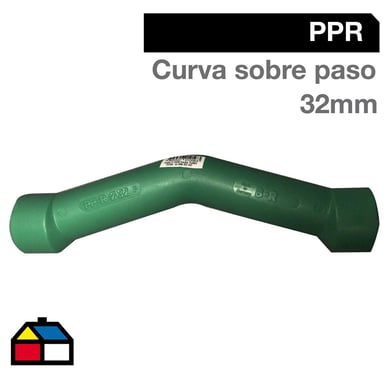 Curva sobre paso PPR Fusin 32mm  1u