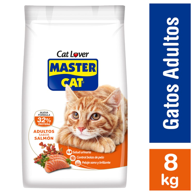 MASTER CAT - para Gato Adulto Salmón, sardina 8 kg