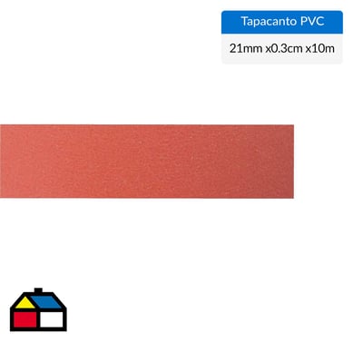 Tapacanto melamina  Rojo 21x0,3 mm 10 m