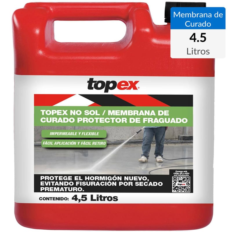 TOPEX - Bidón 4.5 lt Membrana de curado Topex No-Sol