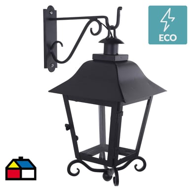 Farol de muro 100 W negro