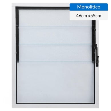 Ventana aluminio 46x55 cm monoltico mate corredera