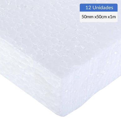 1x0,5m 50 mm paquete 12 planchas