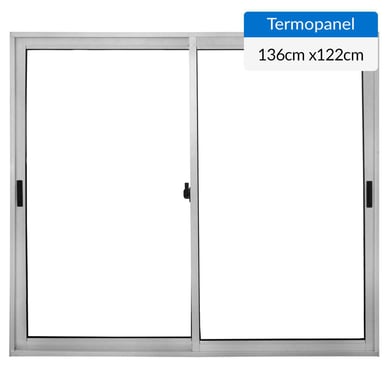 Ventana termopanel 136x122 cm aluminio