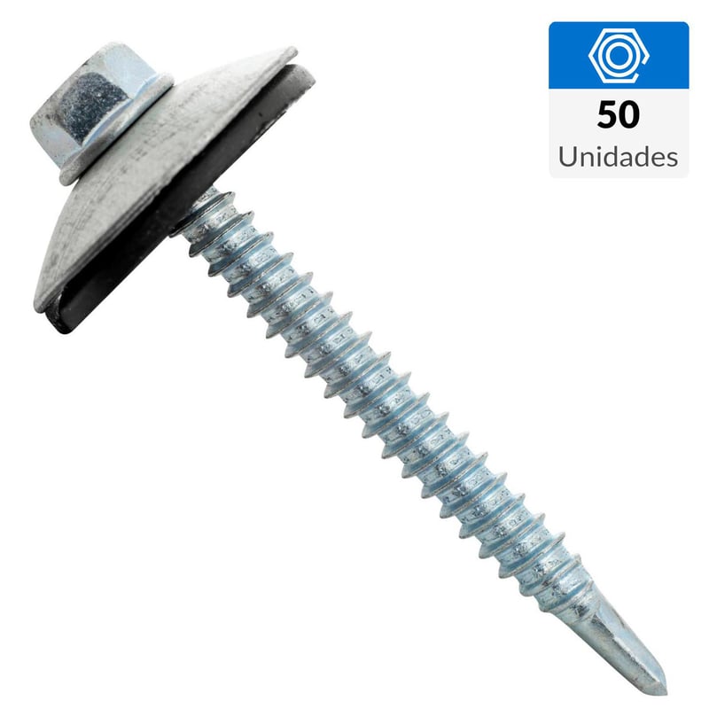 FIXSER - Tornillo Autoperforante Cabeza Phillips Metal 2 " 25 mm 50 Unidades