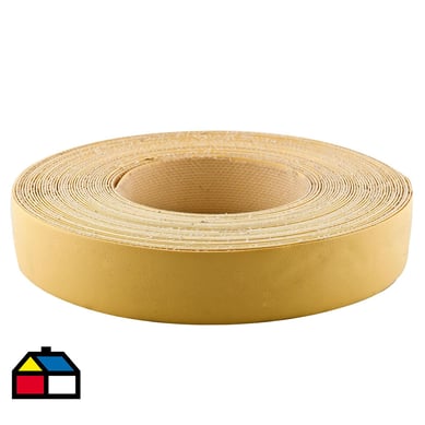 Tapacanto PVC Amarillo encolado 21x0,45 mm 10 m.