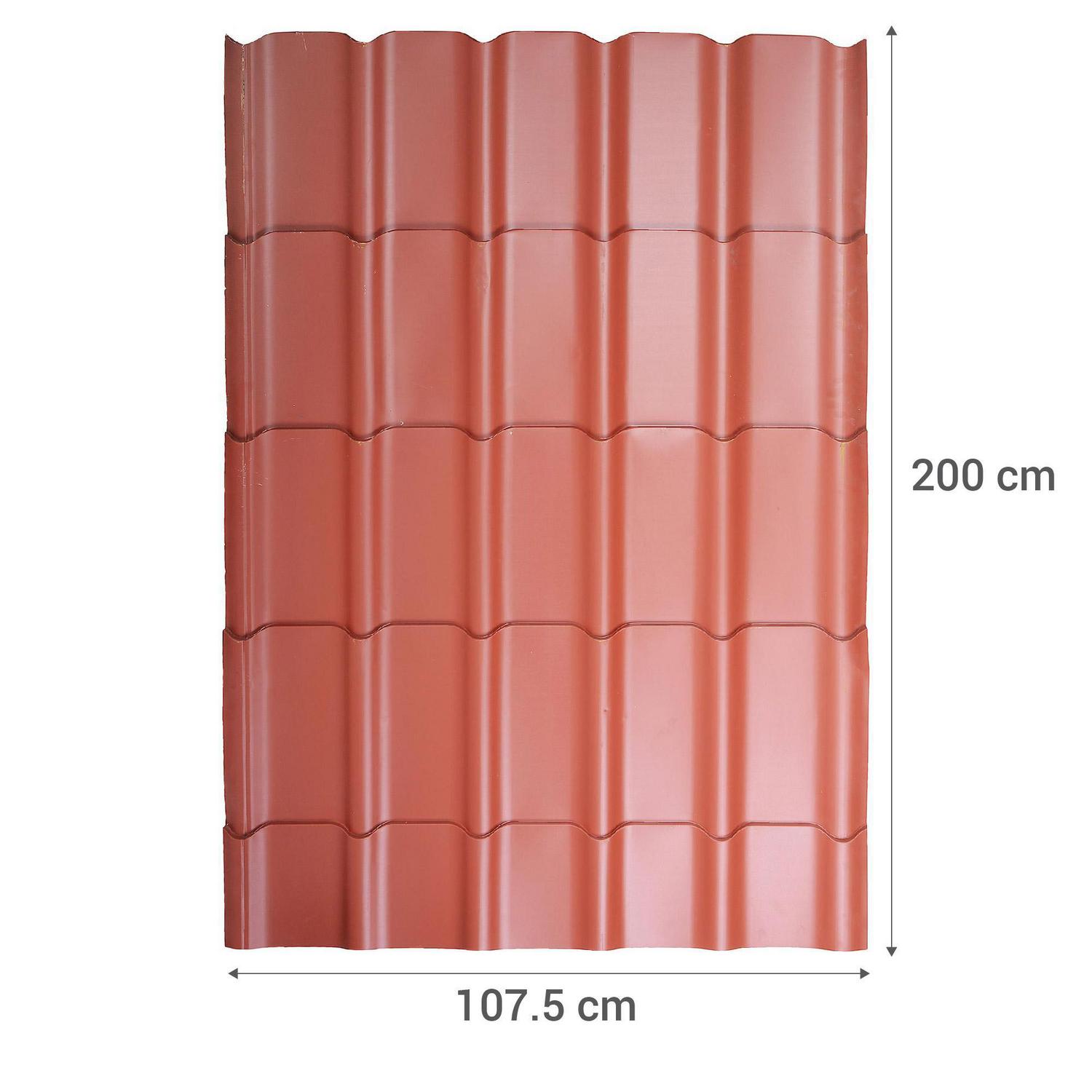 Teja continua curva Acero/Zinc 1.075x2 m 0.4 mm Terracota | Sodimac ...