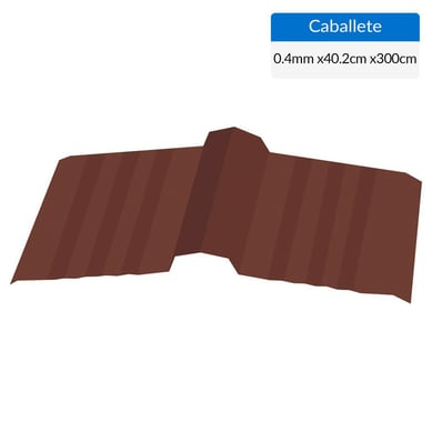 Caballete Recto Acero/Zinc 0.402x3 m 0.4 mm Terracota