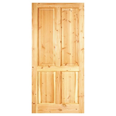 Puerta Exterior Madera pino oregn 100x210 cm Rupanco 140 Natural