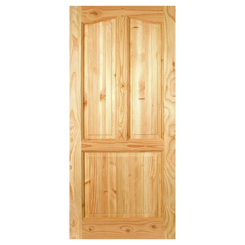 HOLZTEK - Puerta Exterior Madera pino oregón 95x210 cm Calafquen 112 Natural