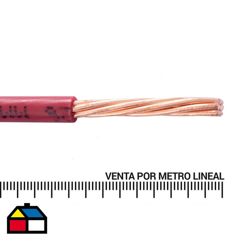 MADECO - Cable Eléctrico THHN 10 Awg Rojo Metro Lineal