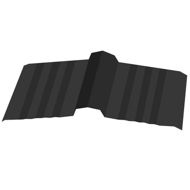 Caballete Recto Acero/Zinc 0.402x3.0 m 0.4 mm Negro