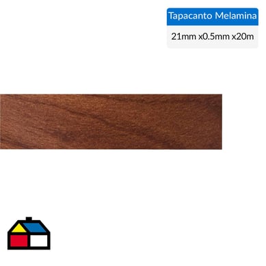 Tapacanto melamina Cerezo encolado 21x0,5 mm 20 m