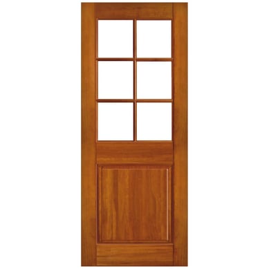 Puerta Vidriada Sin Vidrio Madera de lenga 80x210 cm Clsica Charlotte Natural