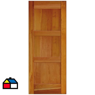 Puerta Lenga Genova 75x200cm, S/Perf. Estilo Campestre