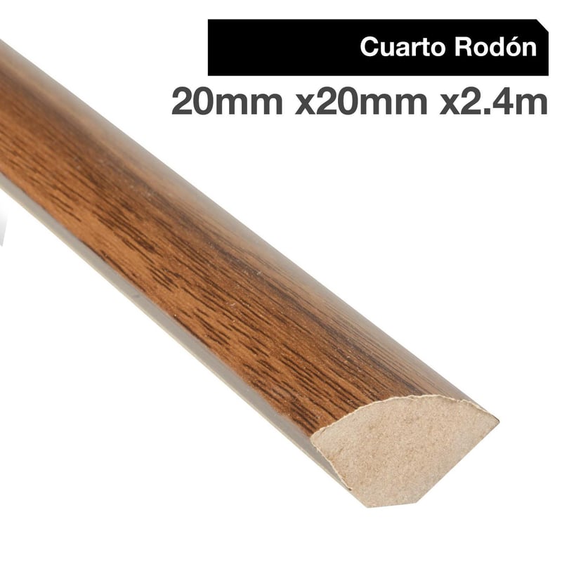 MAFORSA - Moldura 1/4 Rodón MDF Nogal 20 mm 2x240 cm