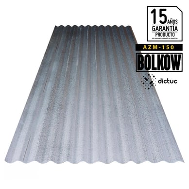 0.50x851x2500mm Plancha acanalada Onda zinc gris Recubrimiento AZM150
