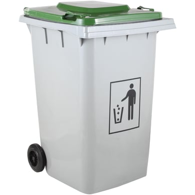 Contenedor de Basura Con Tapa 360 Lts Gris