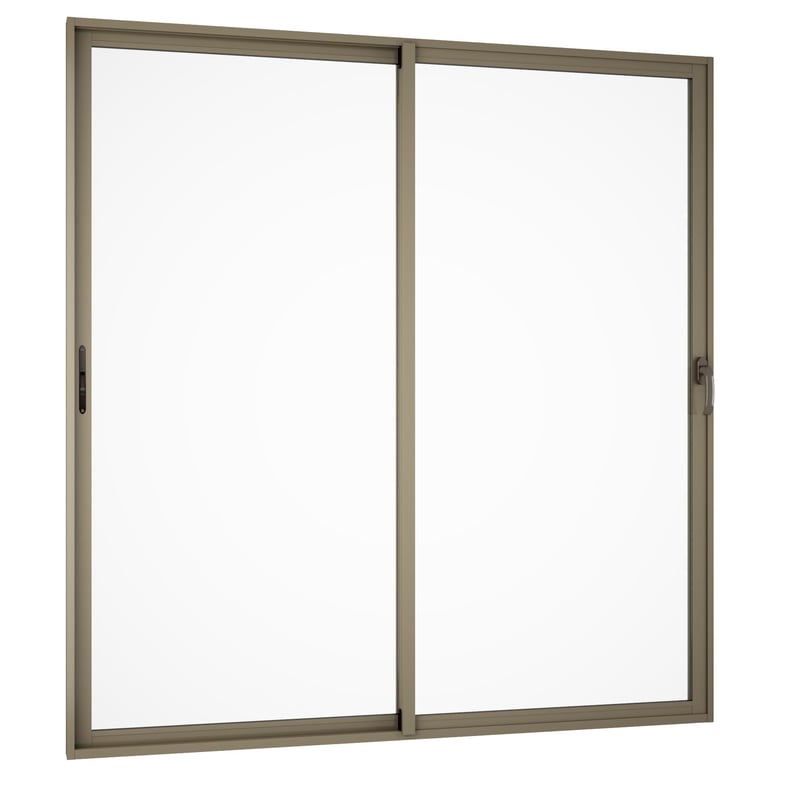 WINTEC - Ventana termopanel aluminio 195x205 cm titanio corredera