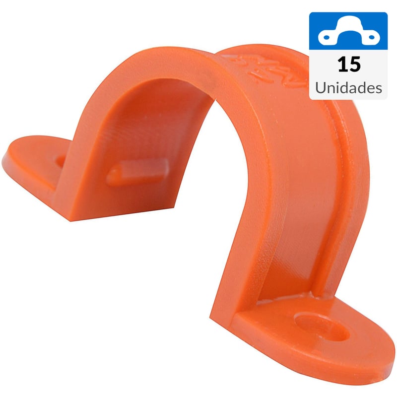 TIGRE - Set de abrazaderas 20 mm PVC 15 unidades