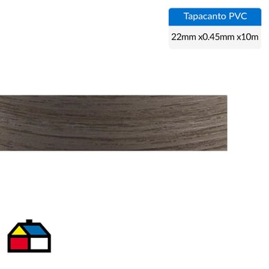 Tapacanto PVC Olmo Pardo 22x0,45 mm 10 m