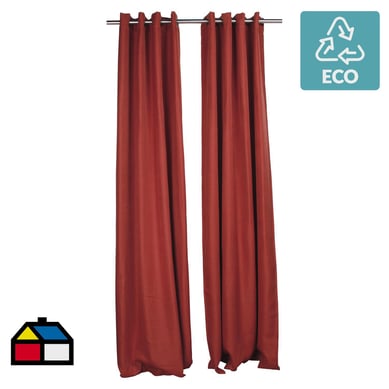 Set de cortinas tela 140x250 cm Lucca terracota