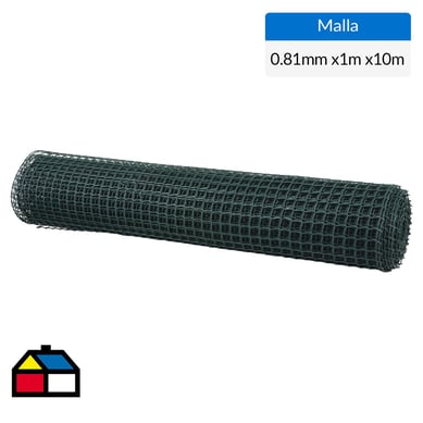 Malla jardn 25x25mm Verde 1x10m