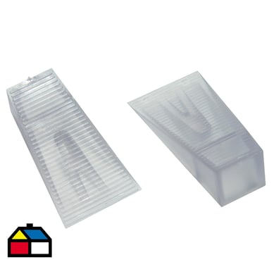 Set de cuas para puerta transparente