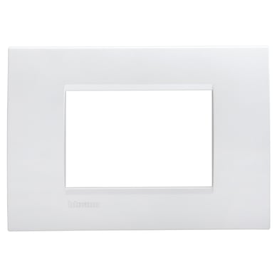 Placa rectangular 3 mdulos plateado