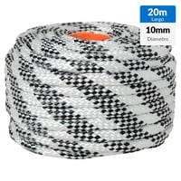 Nylon trenzado 10mm x 20mts blanco