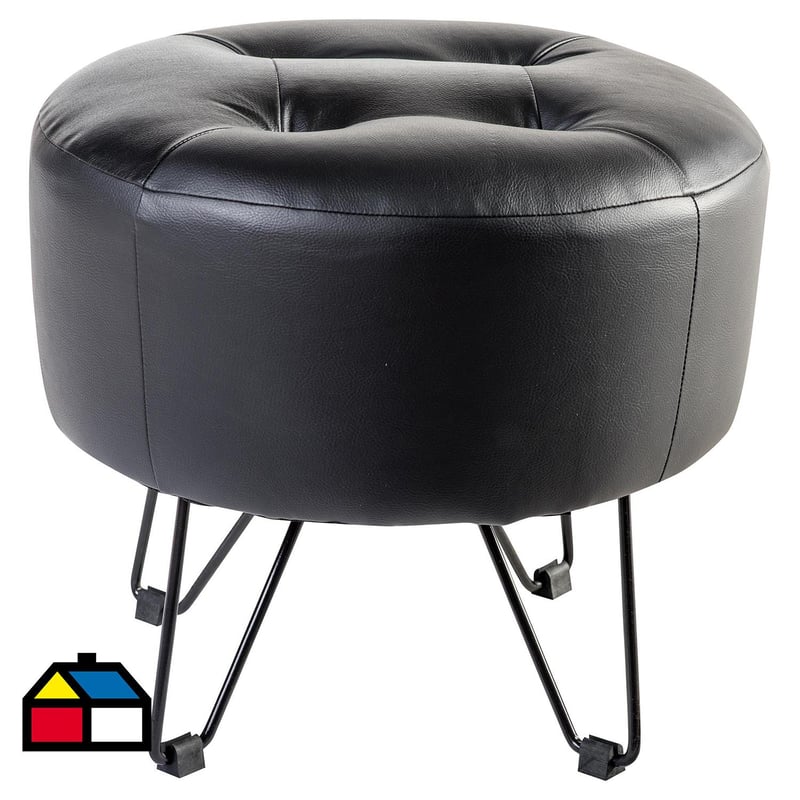 HOMY - Pouf 23x20x45 cm negro.