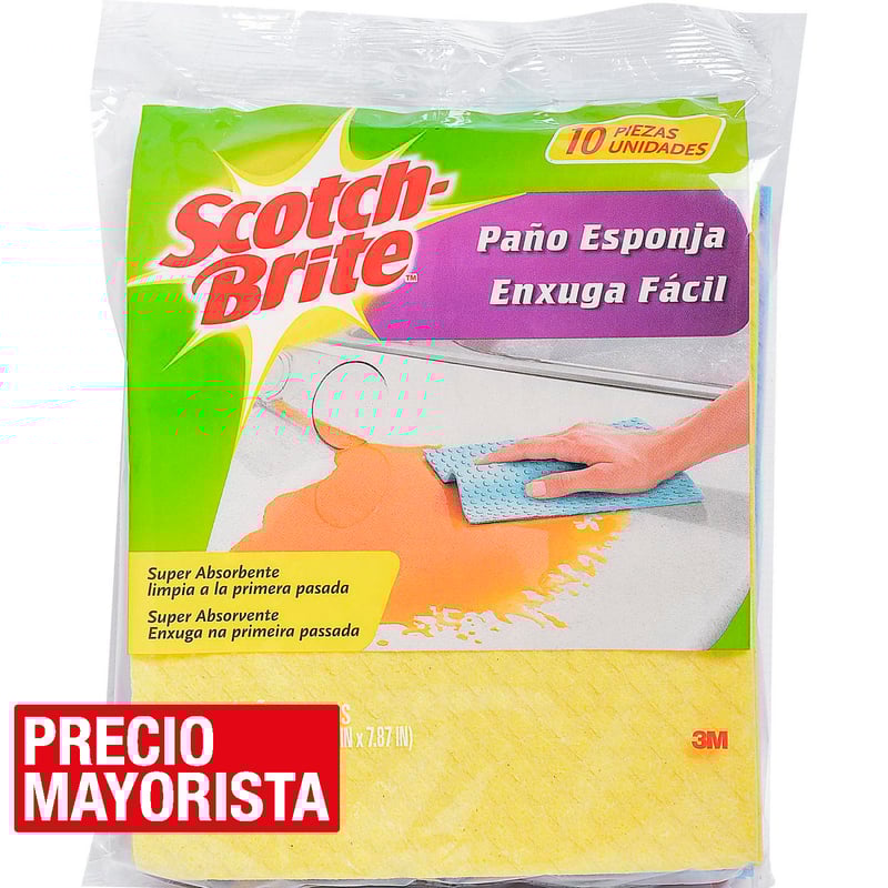 3M - Set De Paños Absorbentes 20X18 Cm 10 Unidades