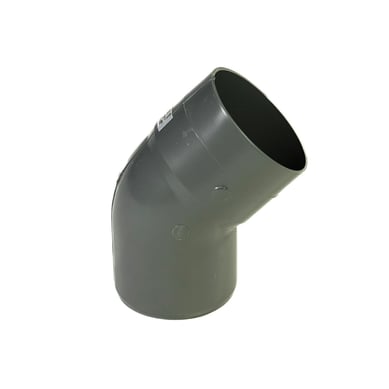 Codo 45o PVC-S Cementar 75mm Gris 1u