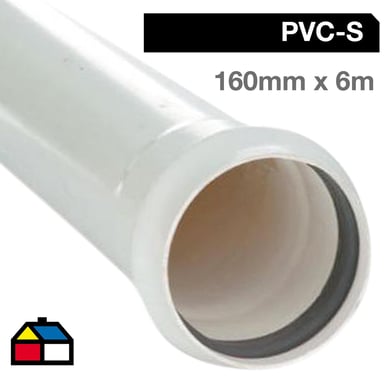 Tubo PVC sanitario para cementar 160 mm 6 m