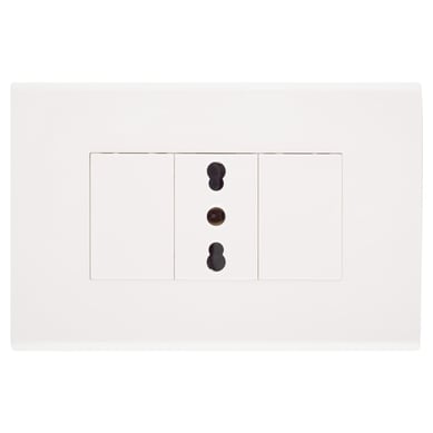 Tomacorriente simple 10 A Blanco