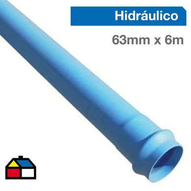 Tubo PVC-P 63mm x 6m PN-6 c/goma.