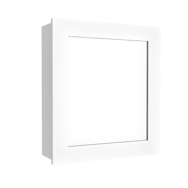TUHOME - Botiquín Para Baño Melamina con Espejo 47x52x14 cm Blanco